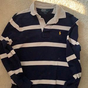 Polo by Ralph Lauren - Men’s small rugby shirt - blue white stripes